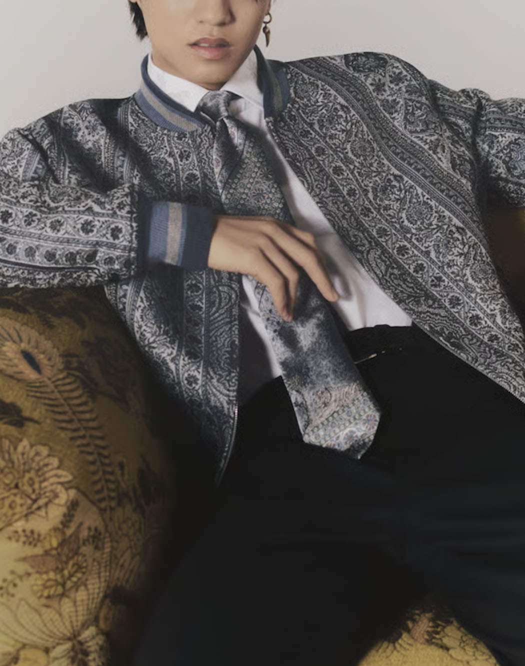 Faded paisley textile