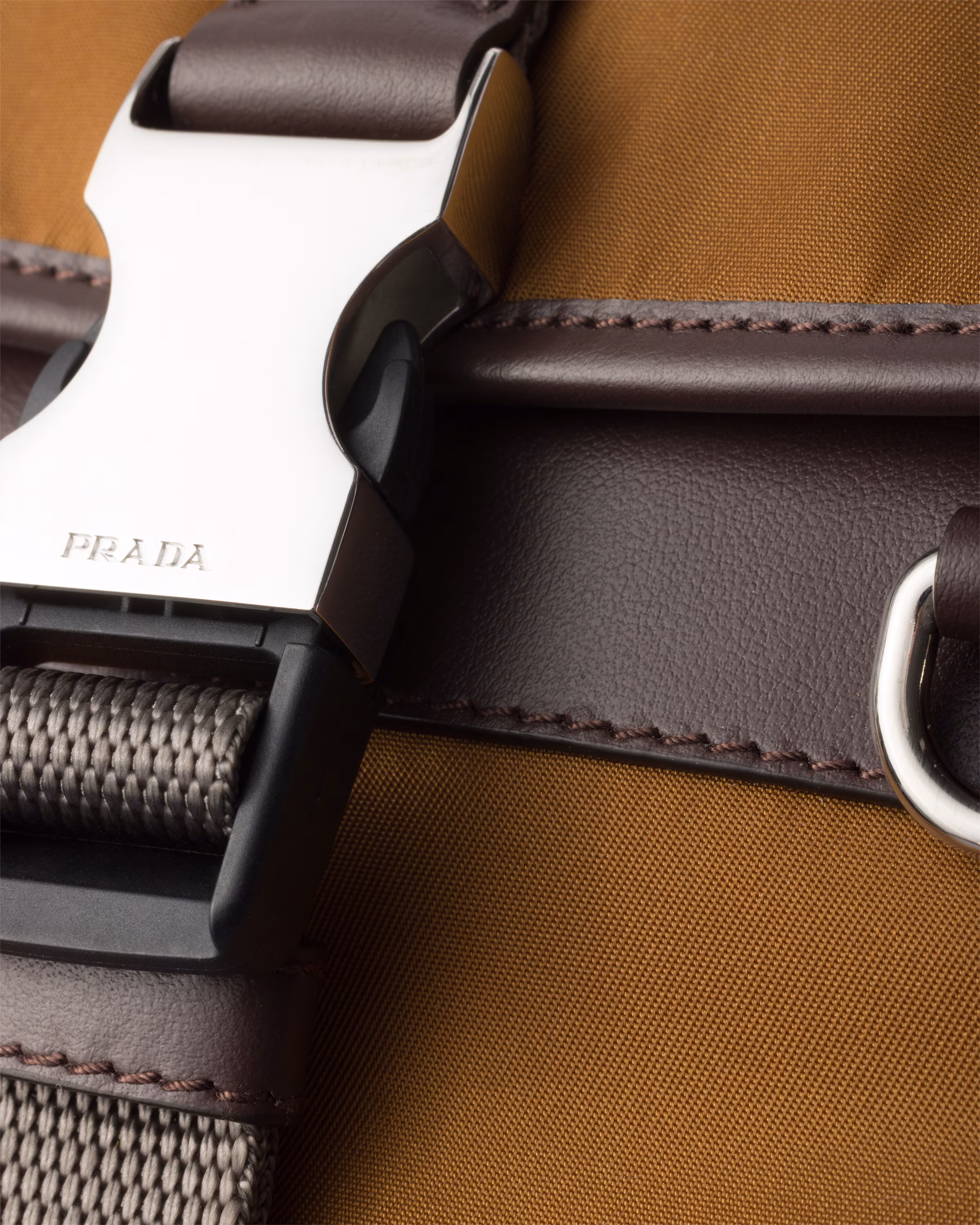 Earth & Tech materials — mushroom leather, hemp weave, recycled nylon texture