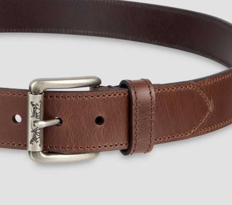 Casual belt — non-reversible brown