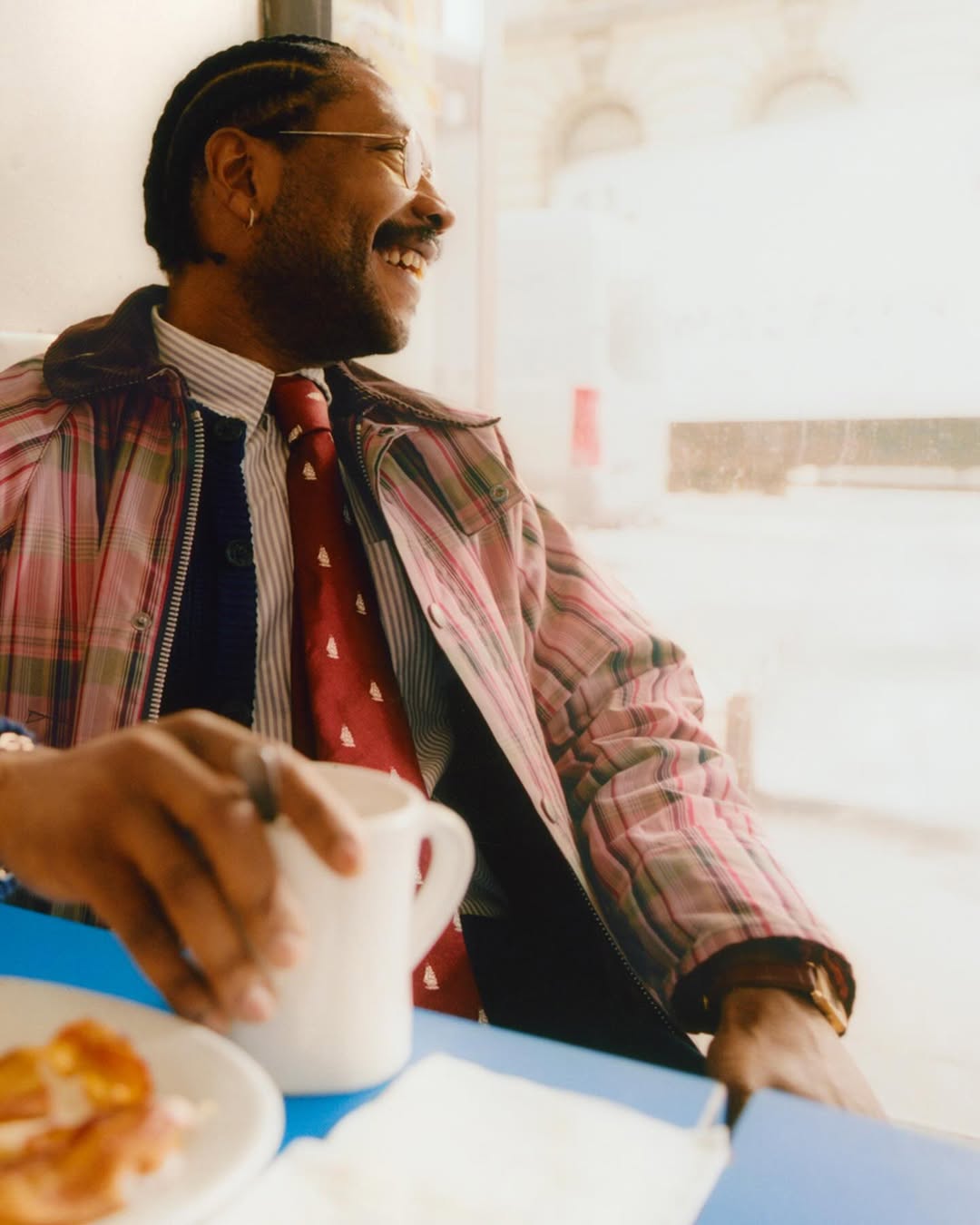 Prep — plaid madras fabric close-up