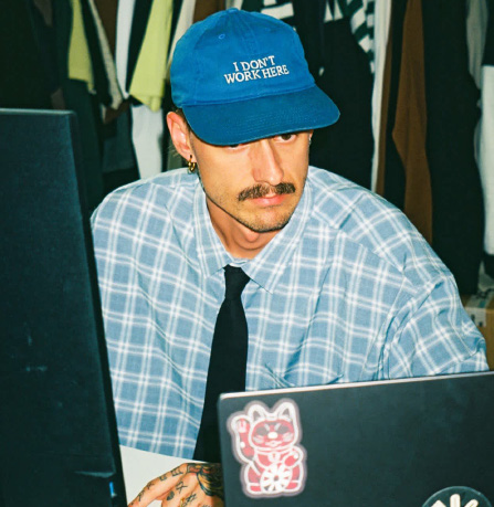 Prep — pinstripe blazer with repp stripe tie