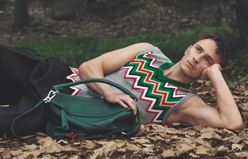 Prep — stripe shirt with varsity tie detail